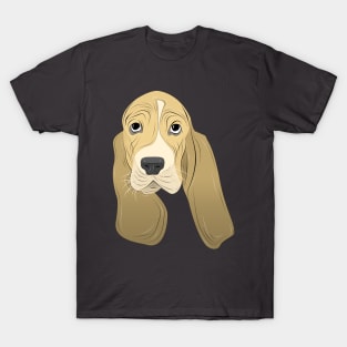 cute basset hound puppy face T-Shirt